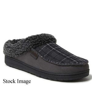 Dearfoam Men's Brendan Microfiber Suede Clog with Whipstitch Slipper - Medium
